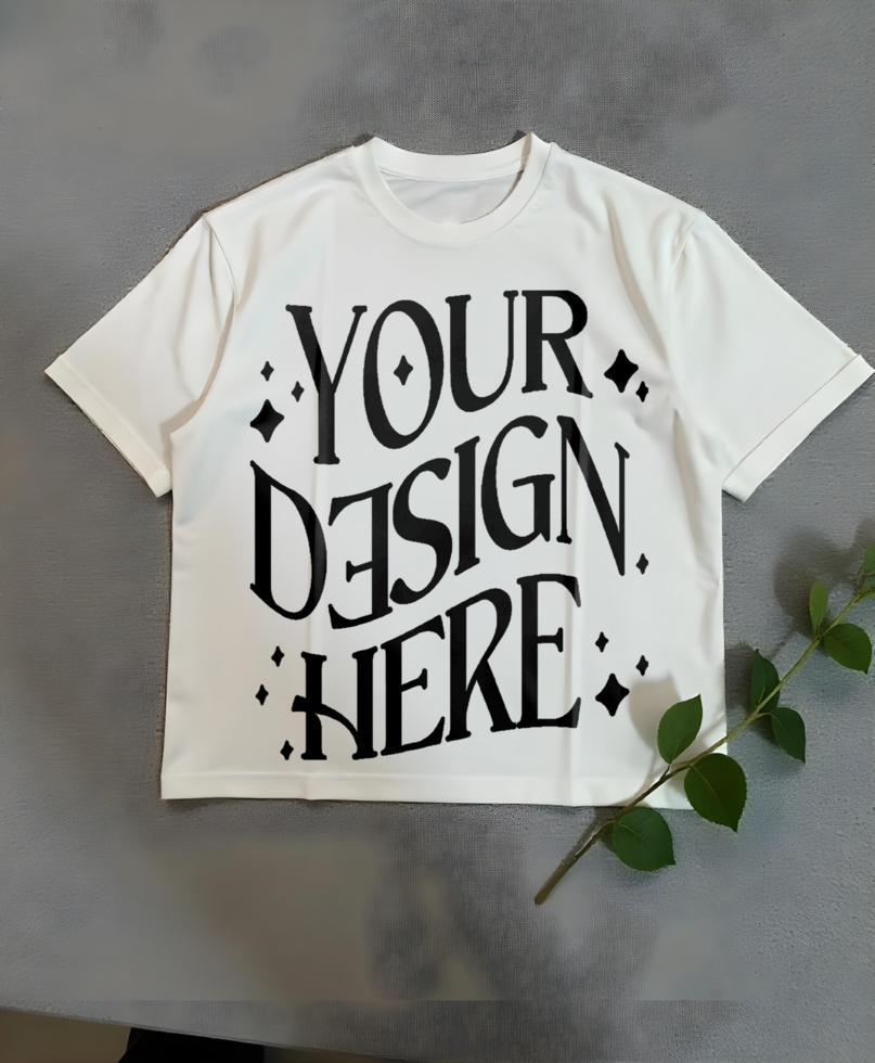 front t-shirt mockup on floor realistic tshirt mockup psd