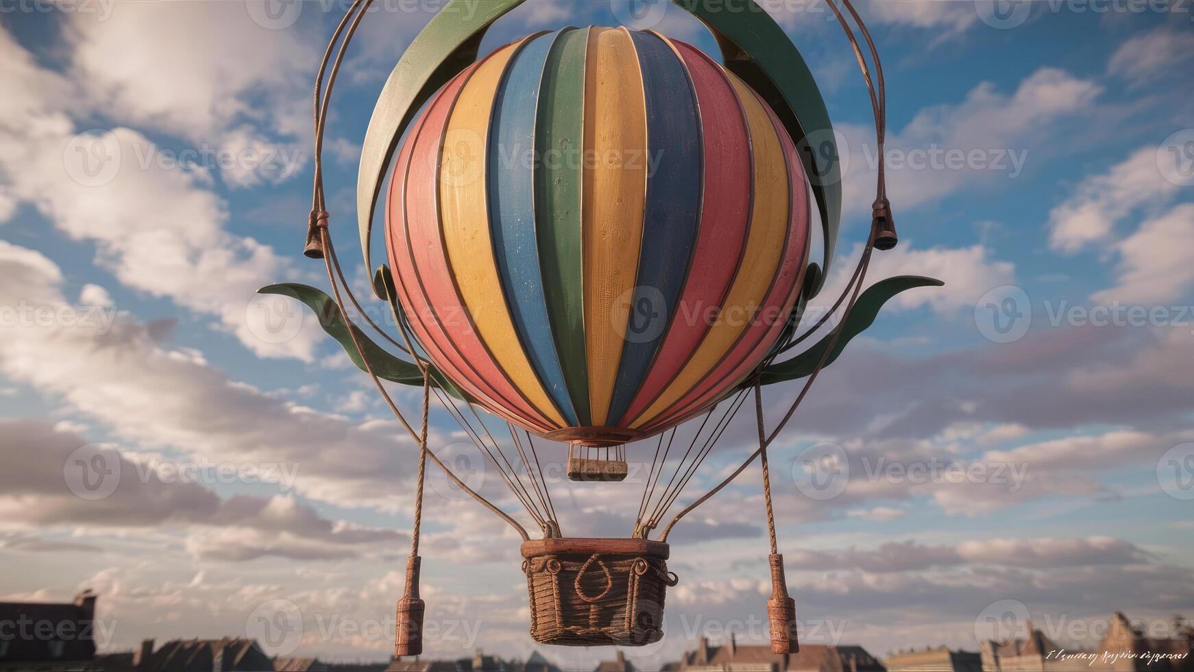 Colorful Escape Vibrant Hot Air Balloons in Flight photo