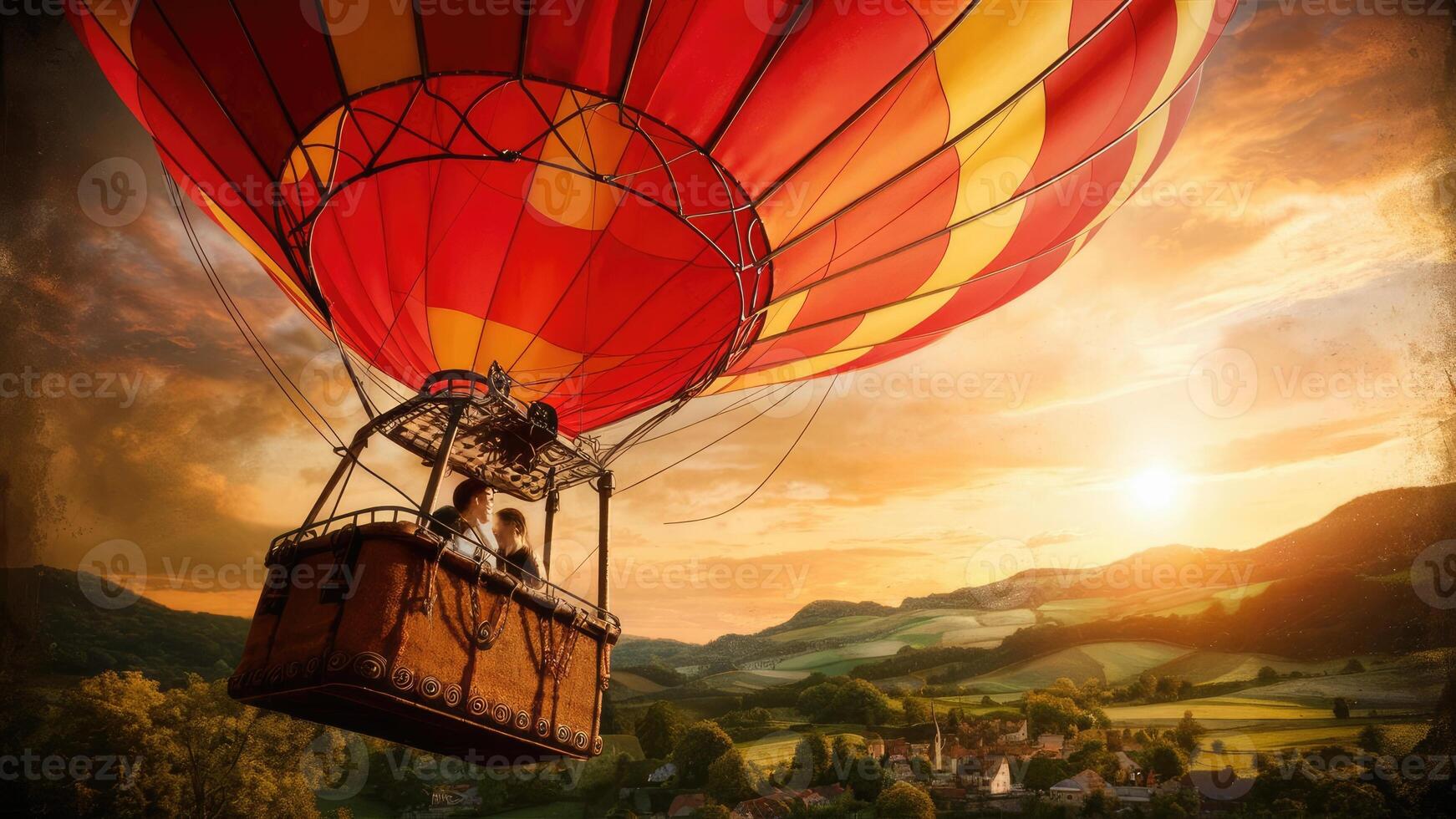 Sky Festival Celebration with Floating air balloon photo