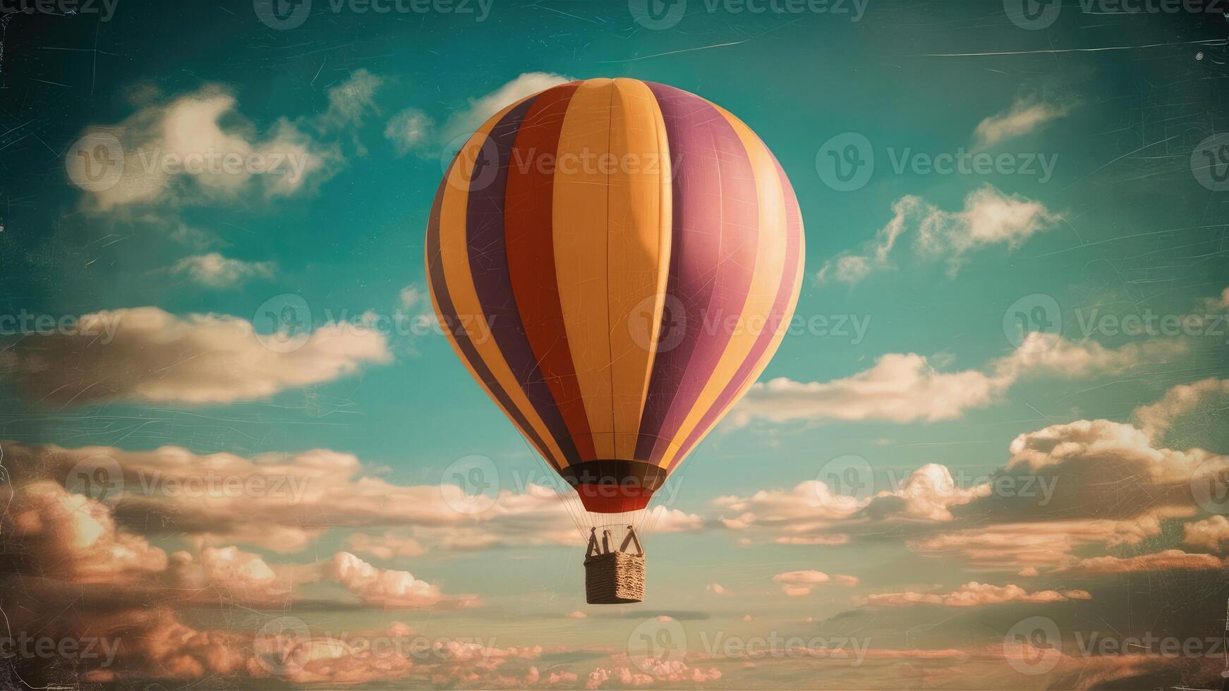 Up, Up and Away Enchanting Scene of Ascending Balloons photo