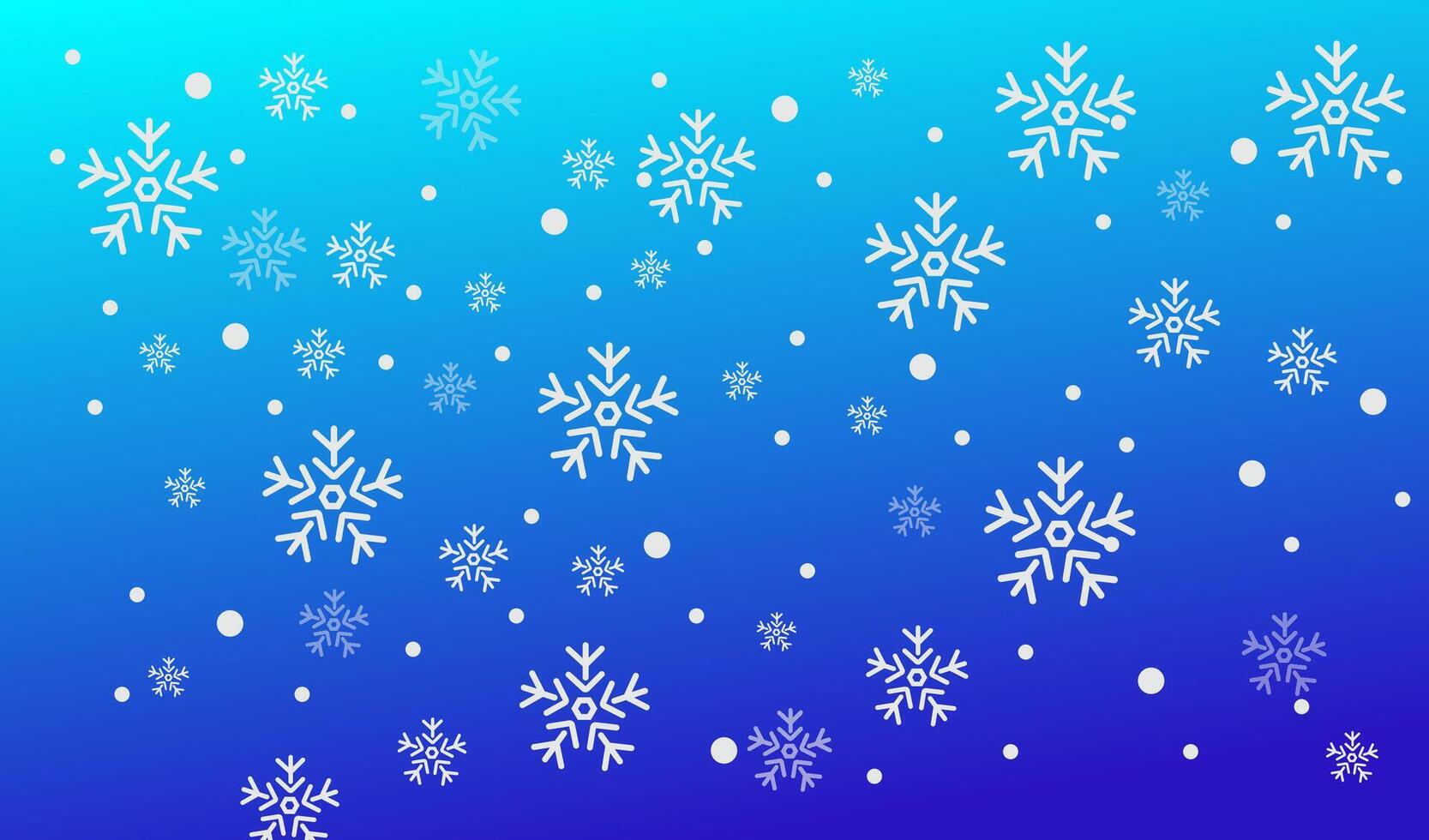 Winter Wonderland Blue Gradient Background with Snowflakes vector