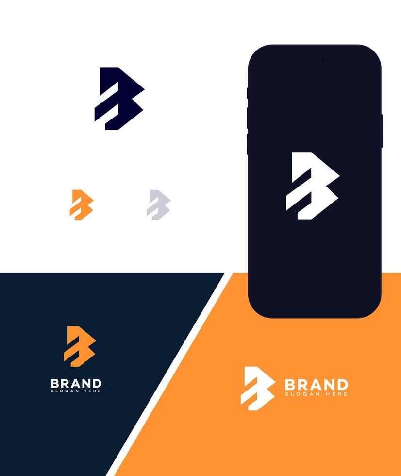Modern Abstract Letter B Logo Design for Brand Identity vector