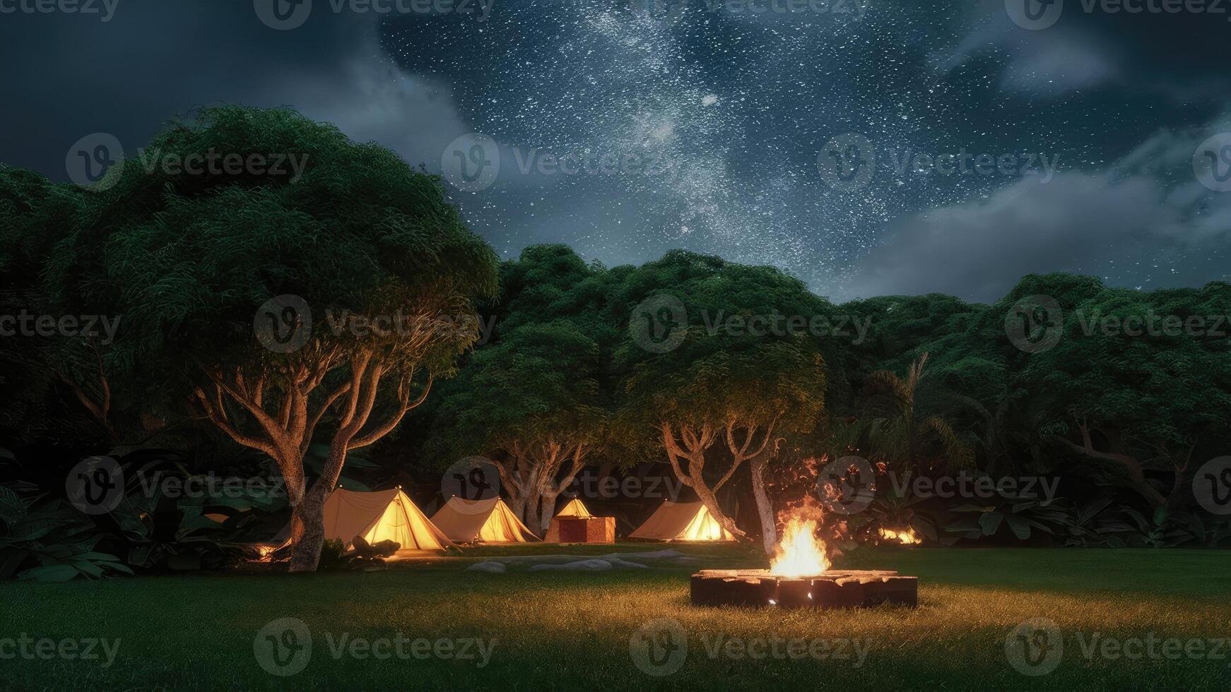 Serene Camping Experience in the forest photo