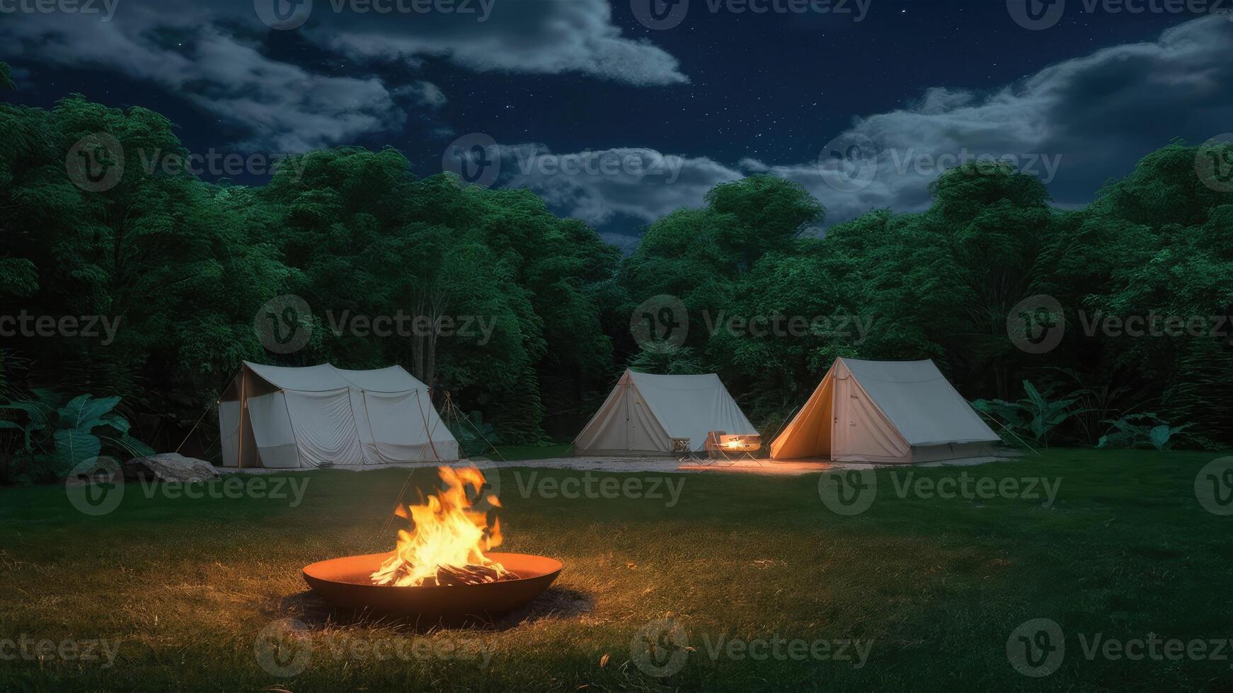 Serene Camping Experience in the Woods forest photo