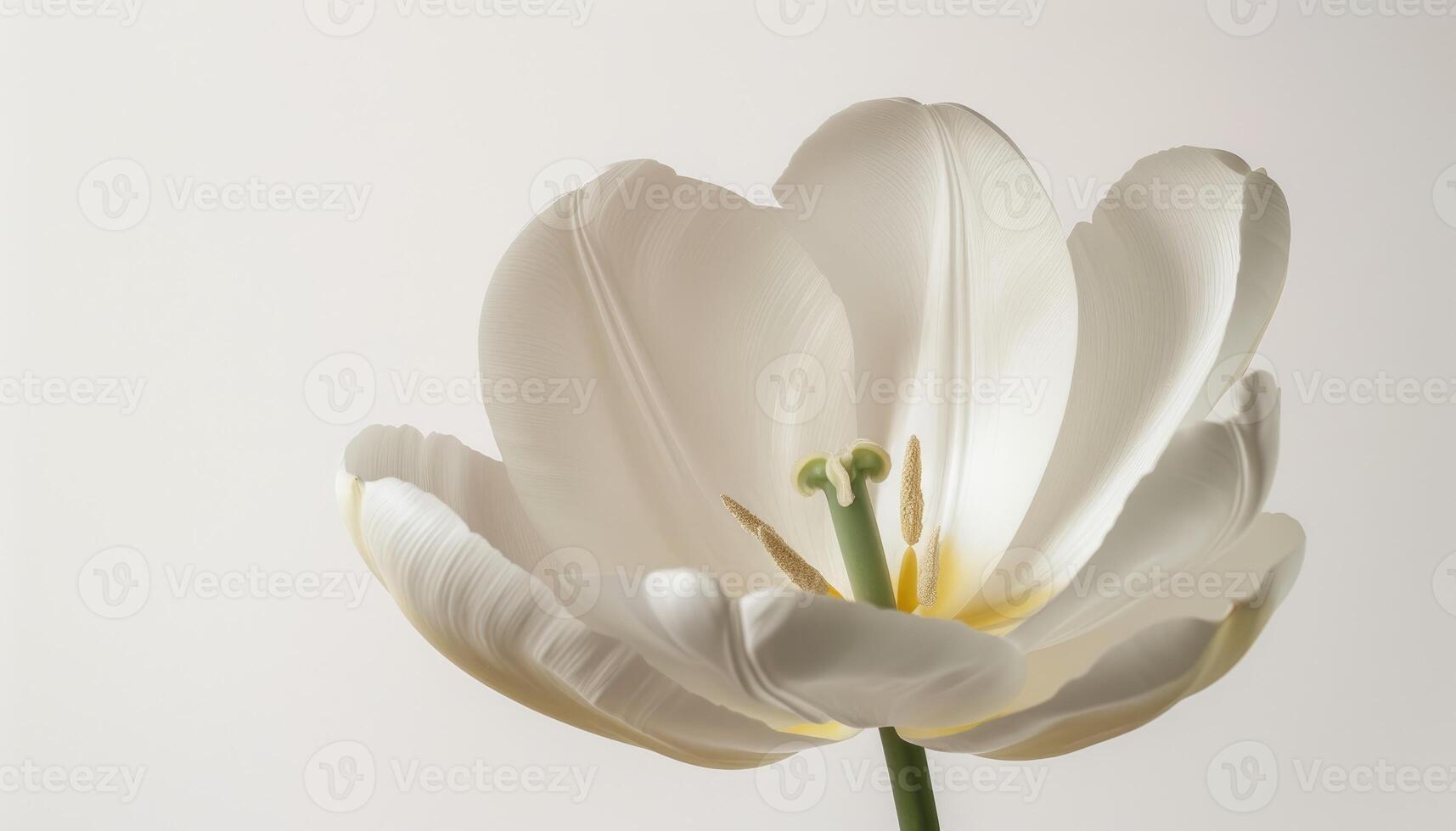 White Tulip Flower in Soft Light wallpaper photo