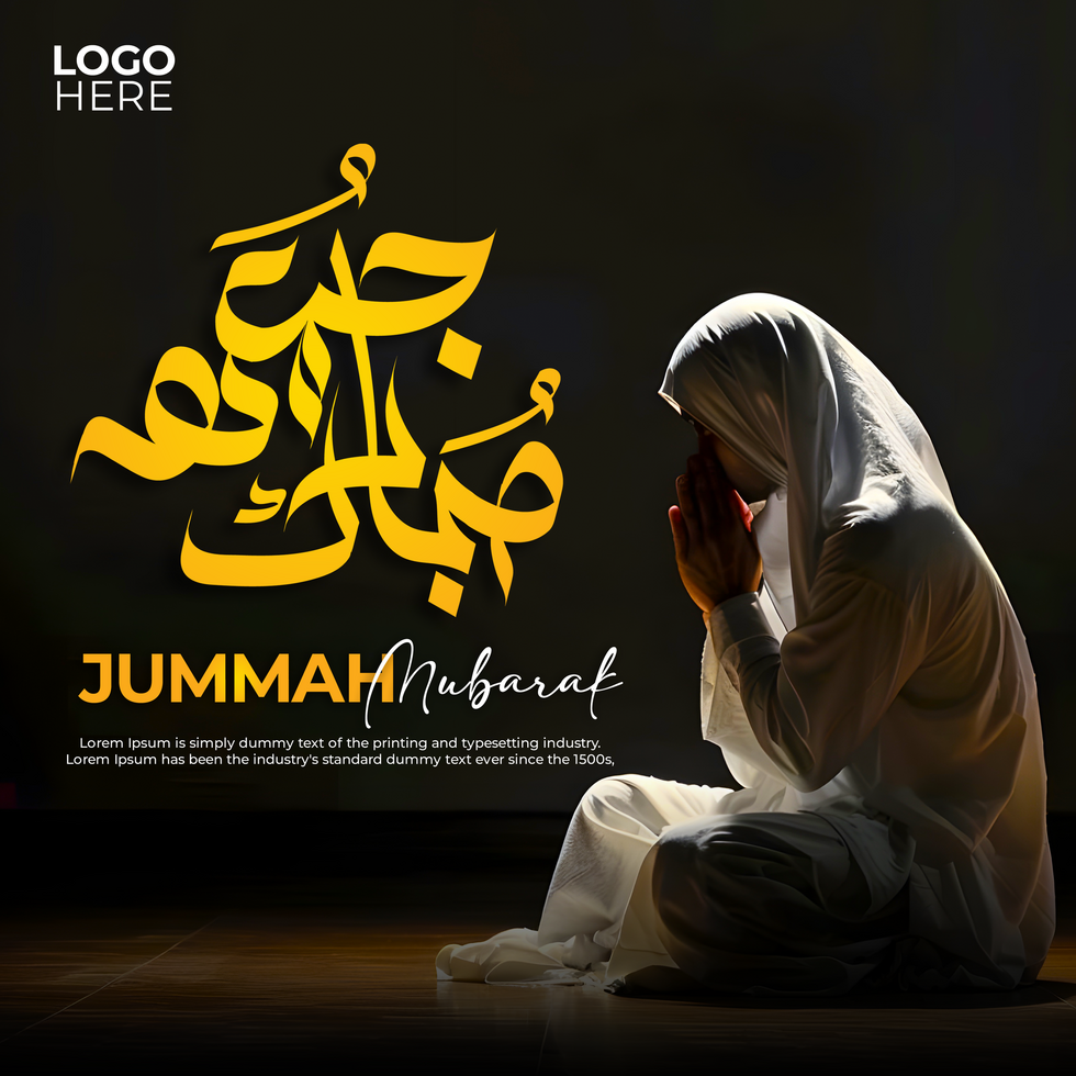Pray on Jummah, Find Peace in Your Heart Banner Design psd