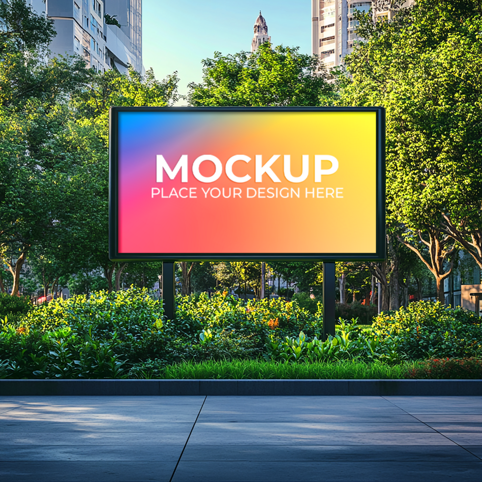 Blank City Billboard for Product Launch Display psd