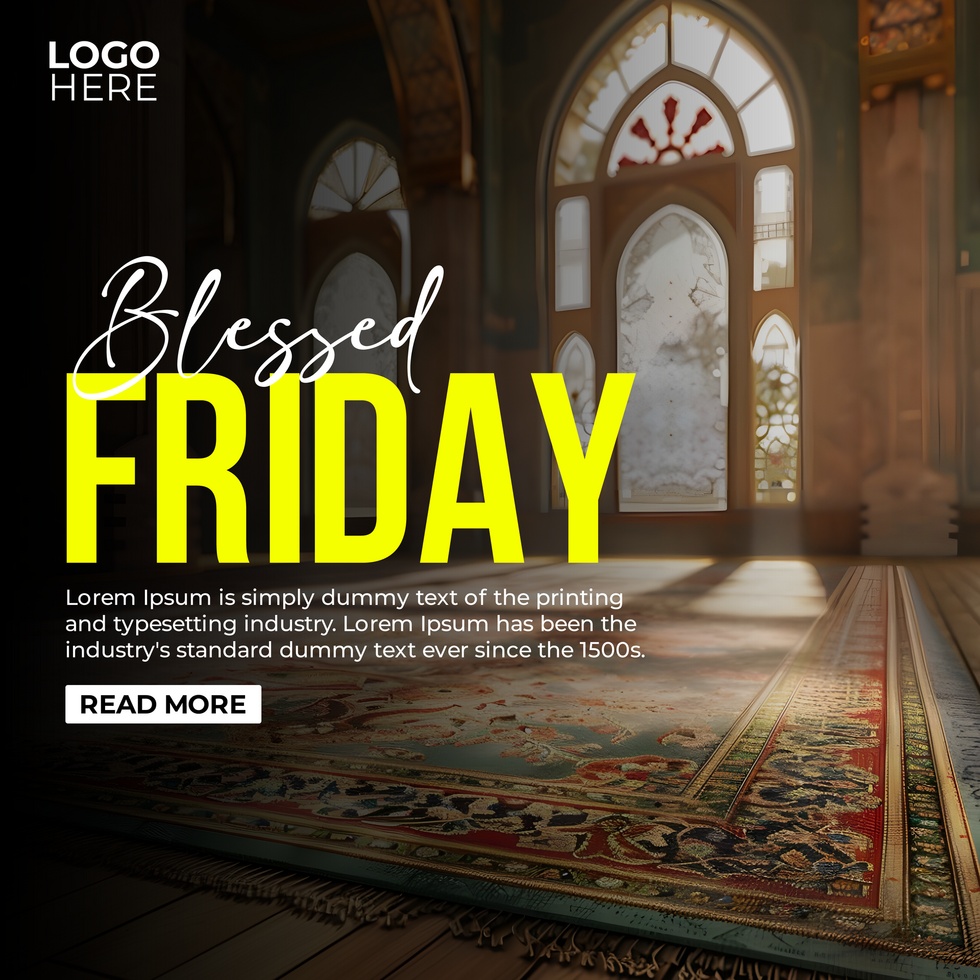 Friday Prayers Post Design, A Path to Spiritual Renewal psd