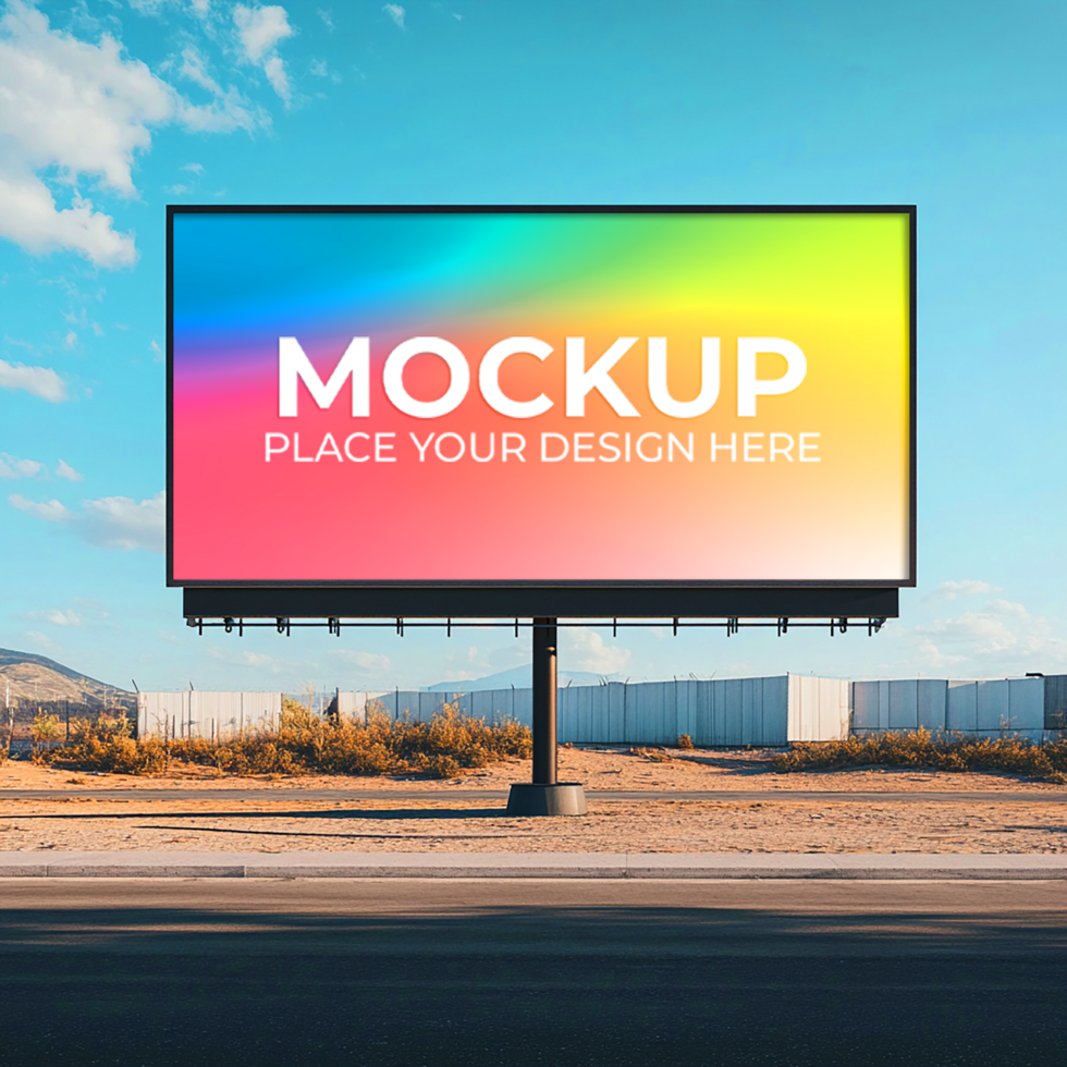 Gold-Themed Billboard Mockup for Luxury Brands psd