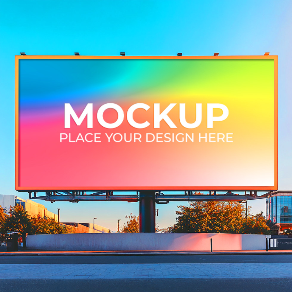 Futuristic Billboard Mockup for Tech Promotions psd