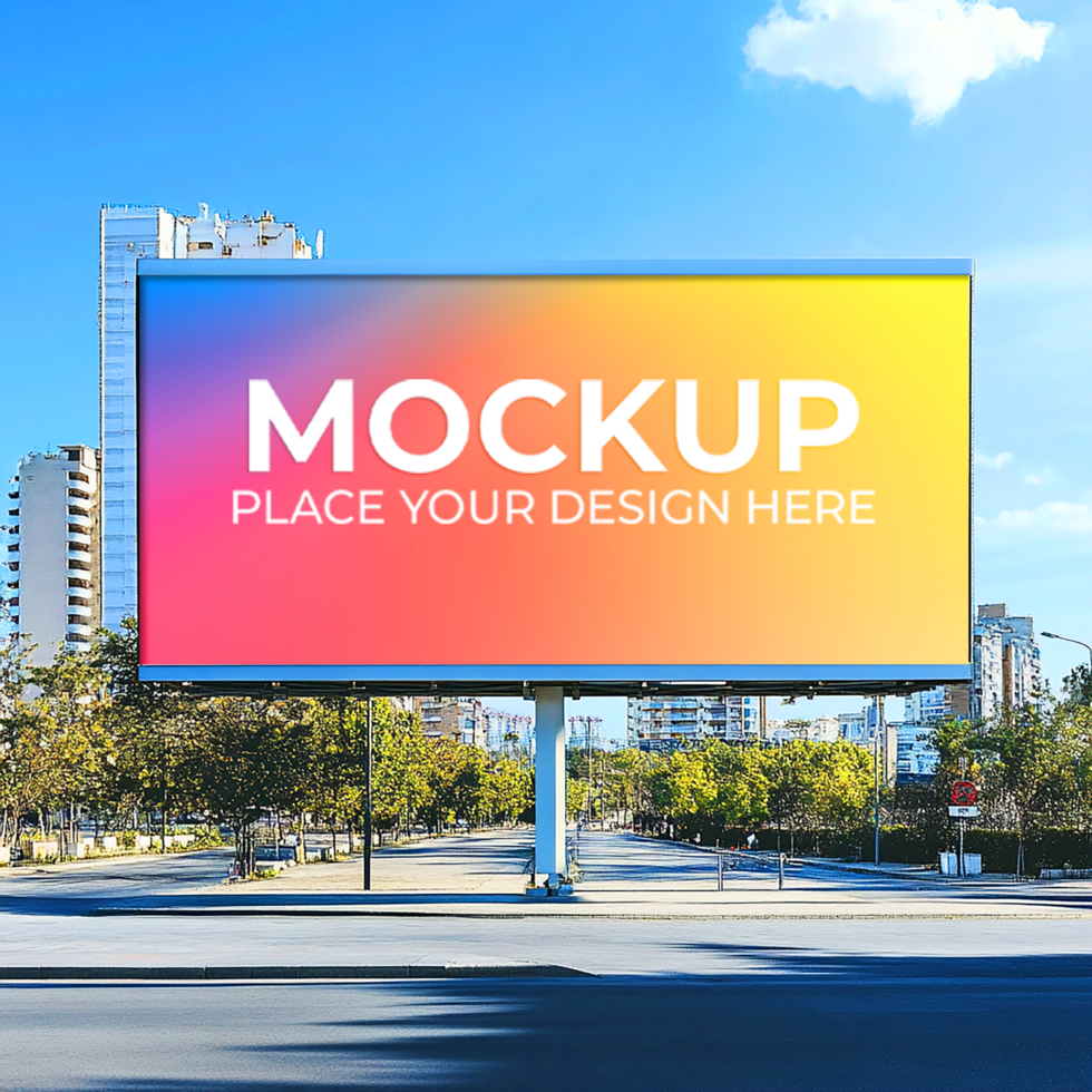 Editable Billboard Mockup for Graphic Designers psd
