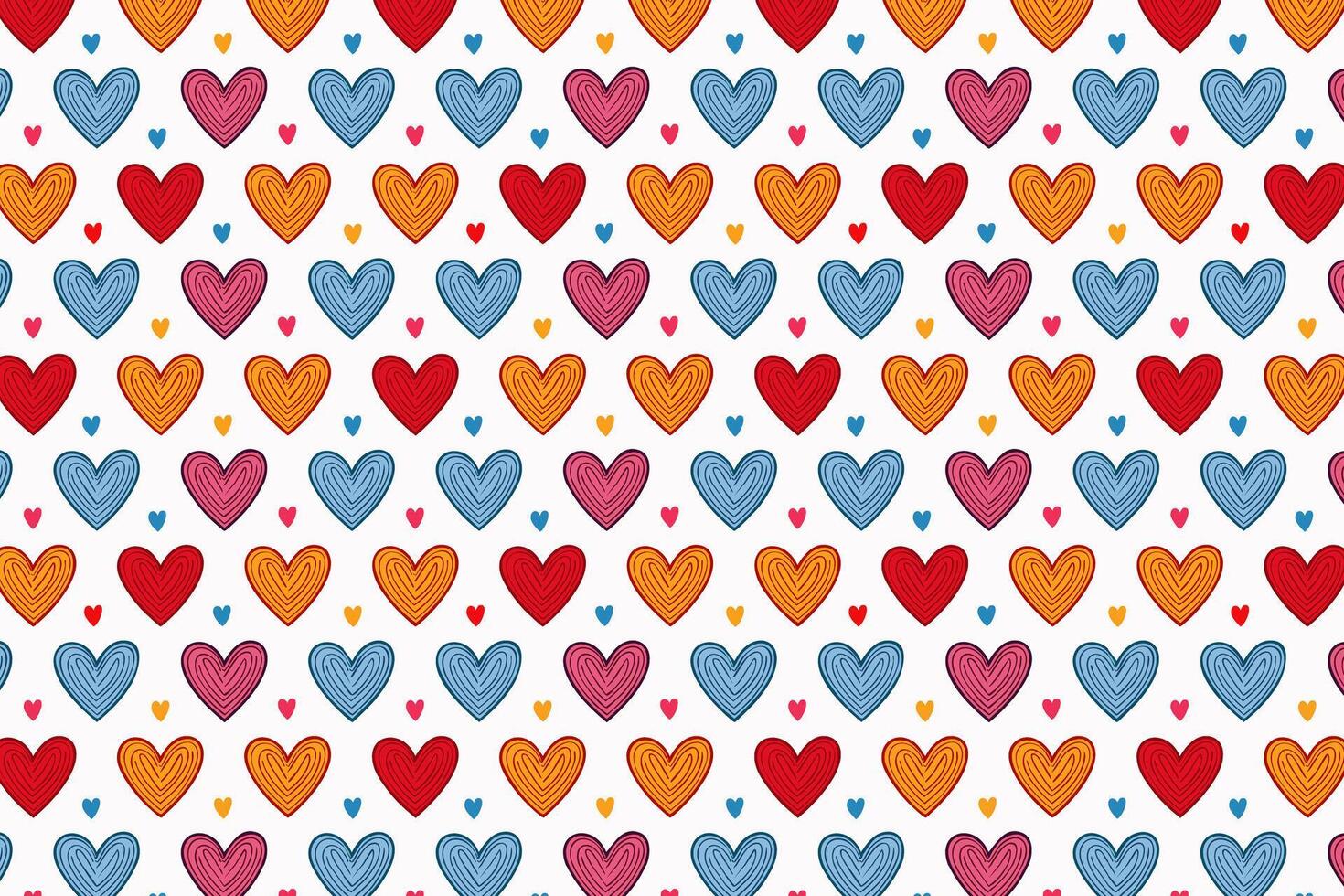 A pattern with many love on it vector