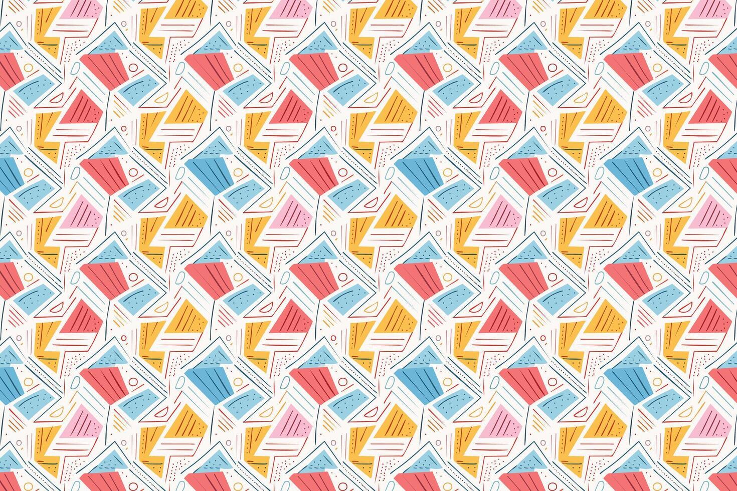 A colorful abstract pattern with geometric shapes vector