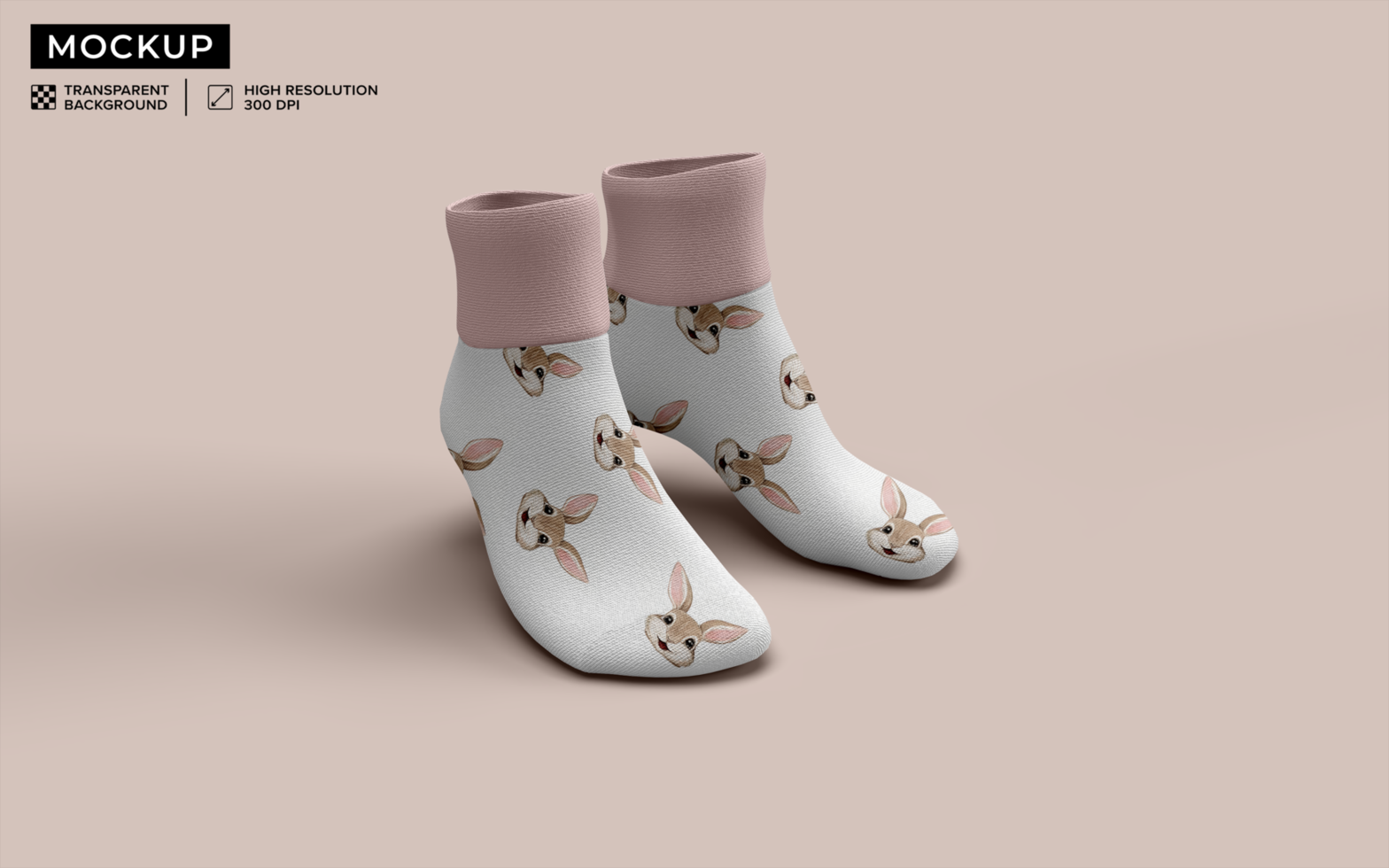 personalized cotton sock mockup psd