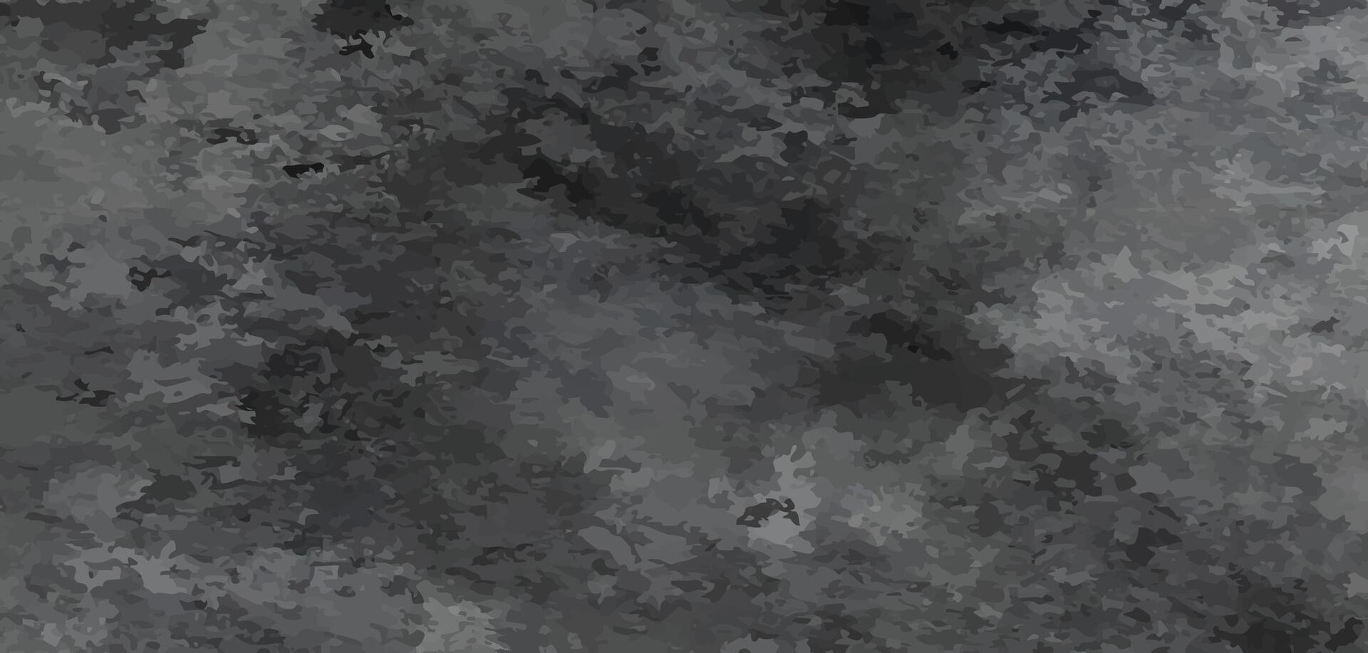 Abstract dark gray camouflage texture with rough patterns, perfect for backgrounds or designs. vector
