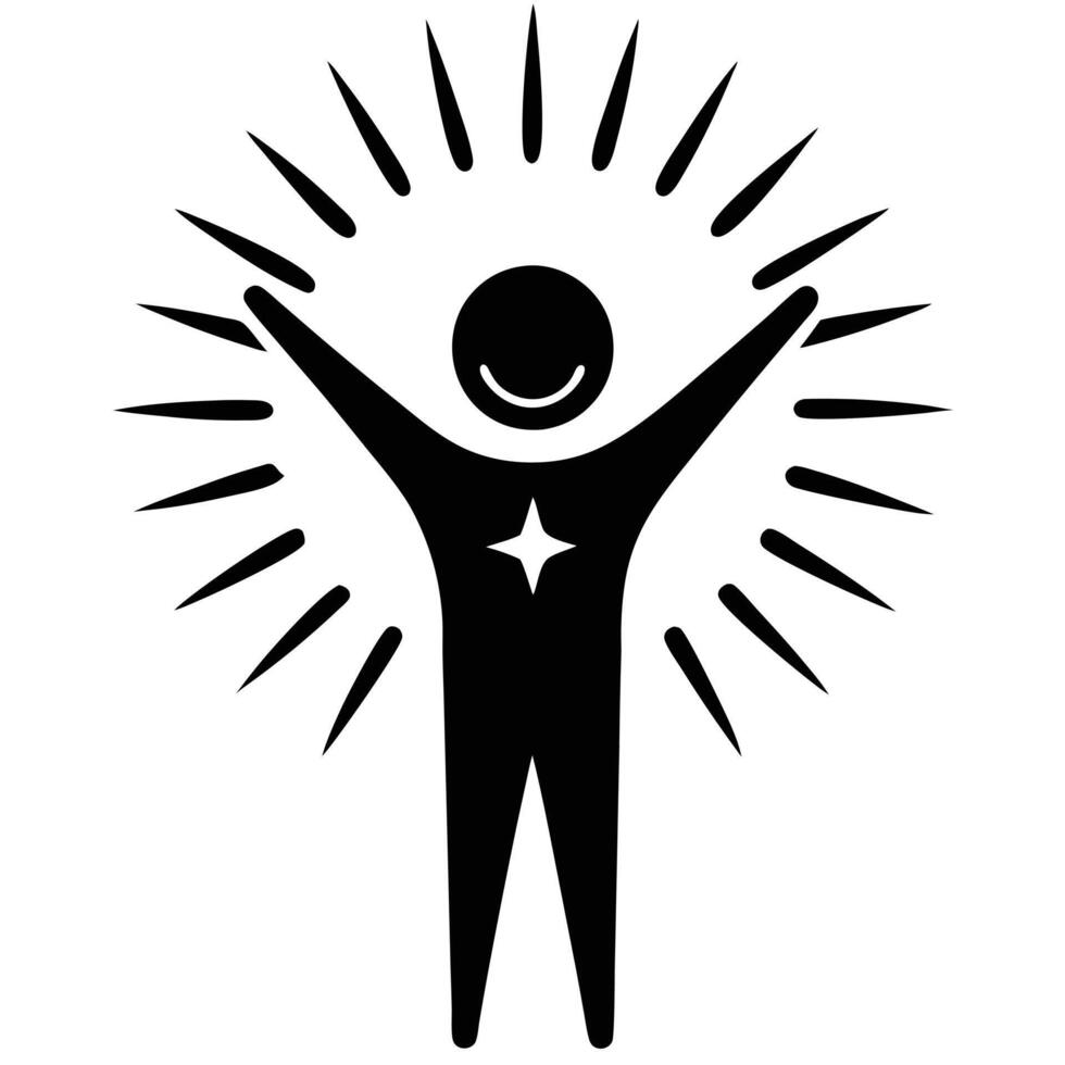 Radiant Happiness and Joyful Celebration vector