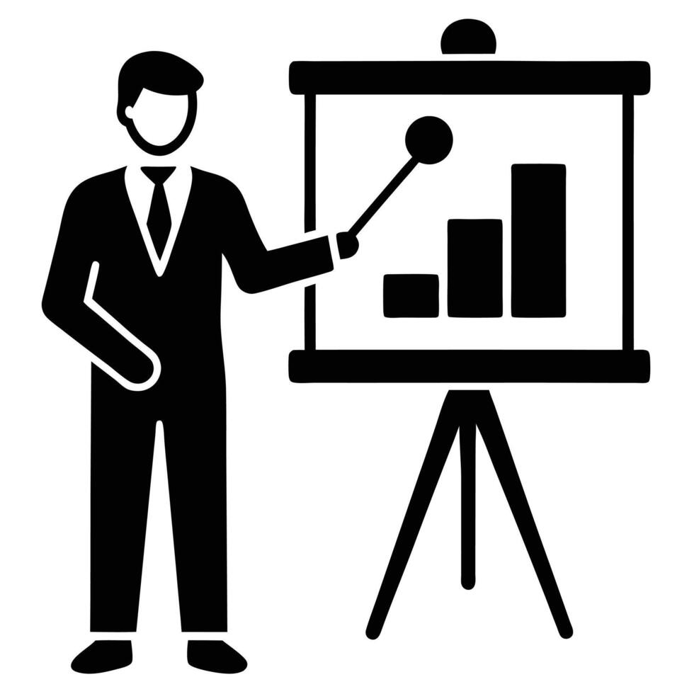 Businessman Presenting Data Analysis vector