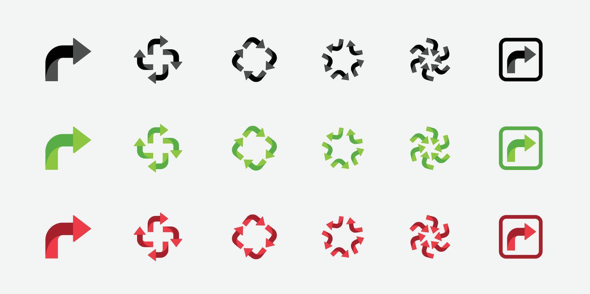 Recycling icons set. arrow icon set. Trash can symbol. Arrow circle in and out symbol. vector
