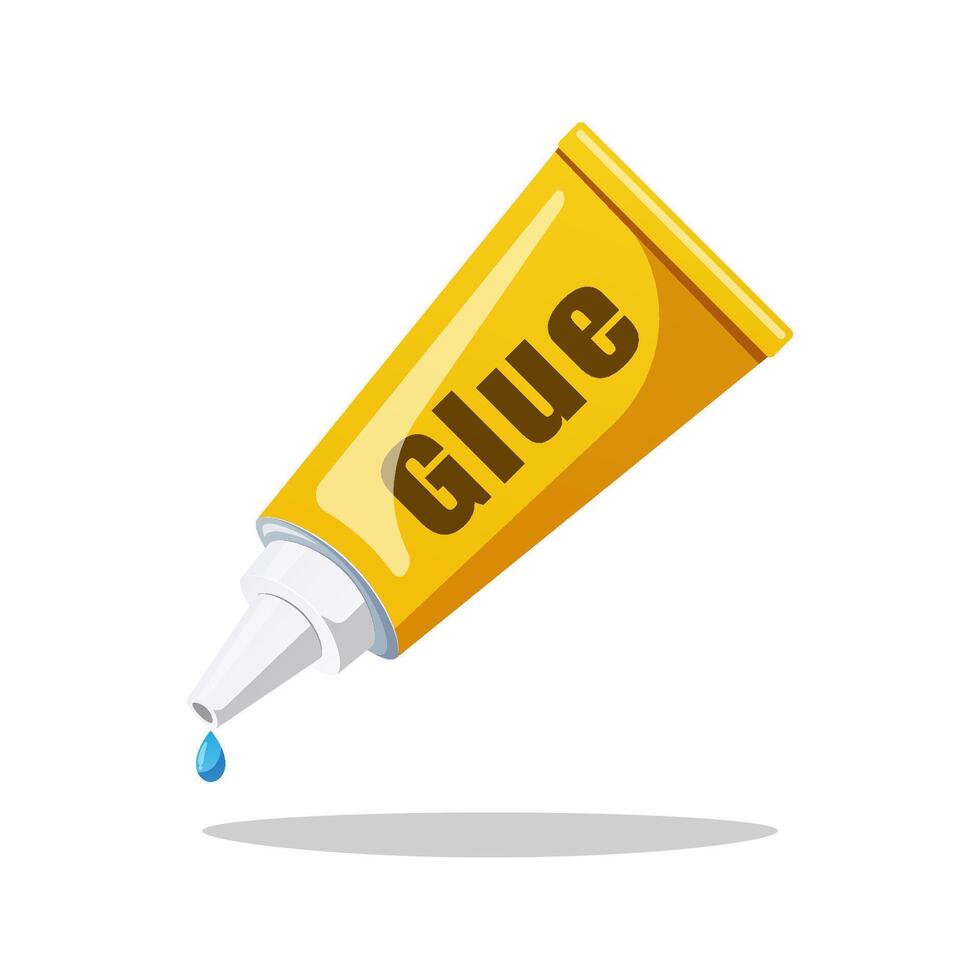 Tube of glue isolated on white background. vector
