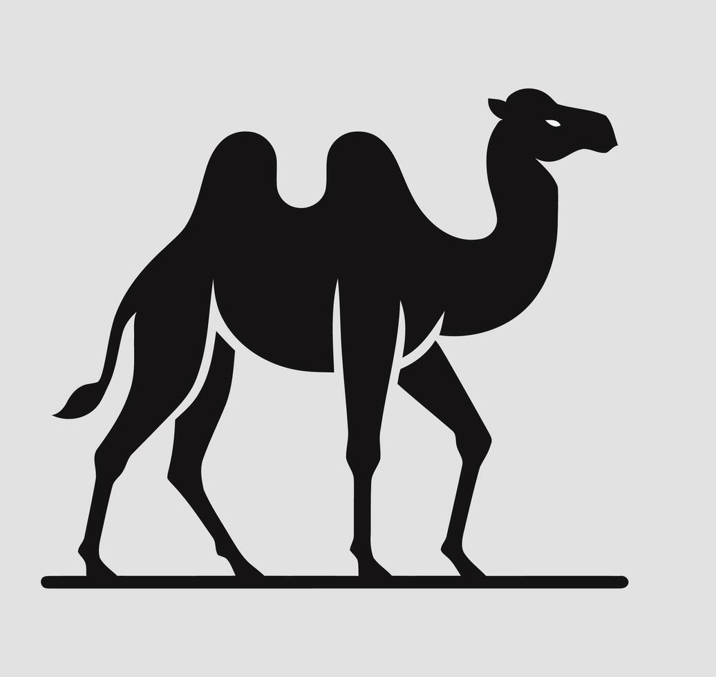 Stylized Black Camel vector