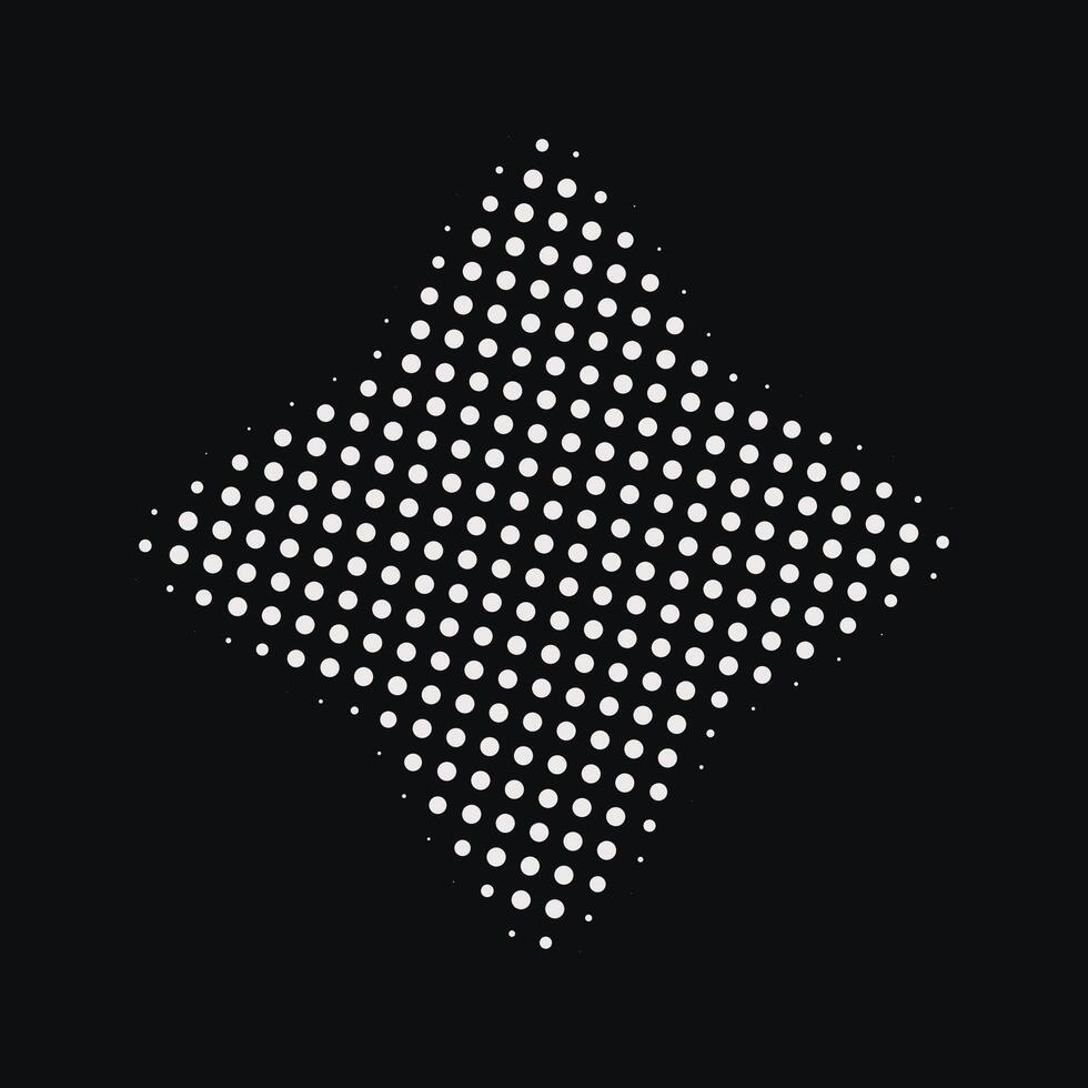 abstract wavy halftone shape. Isolated pop art dotted texture vector