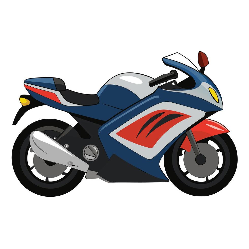 motorcycle illustration isolated on white background vector
