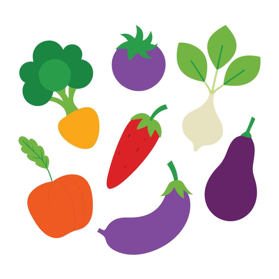 vegetables and fruits set vector