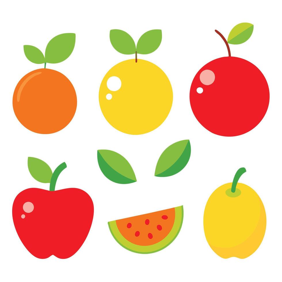 fruit illustration design on a white background vector