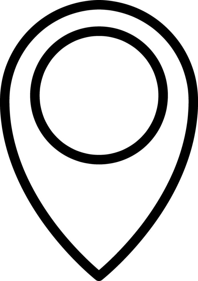 Map pointer icon isolated Outline GPS location symbol vector