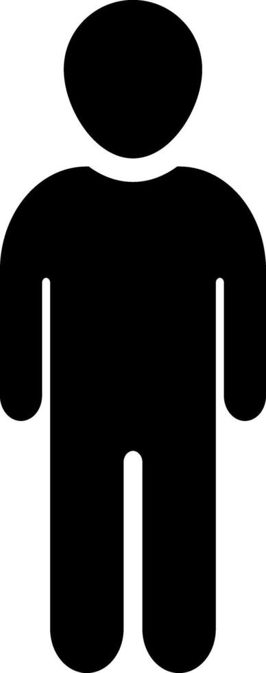 Man icon isolated Stencil people black clipart vector