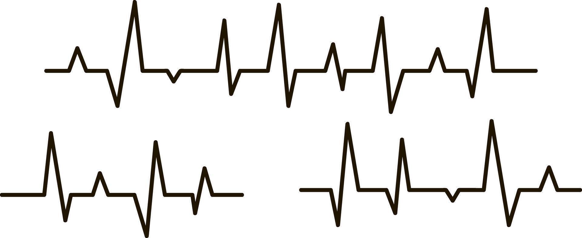 Doodle medicine beat heart set icon. Sketch sign collection vector