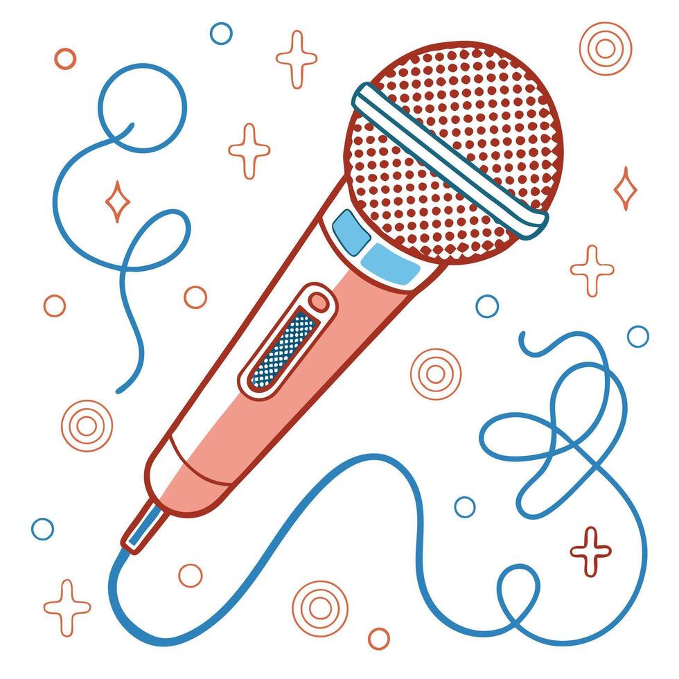 silhouette microphone icon design vector