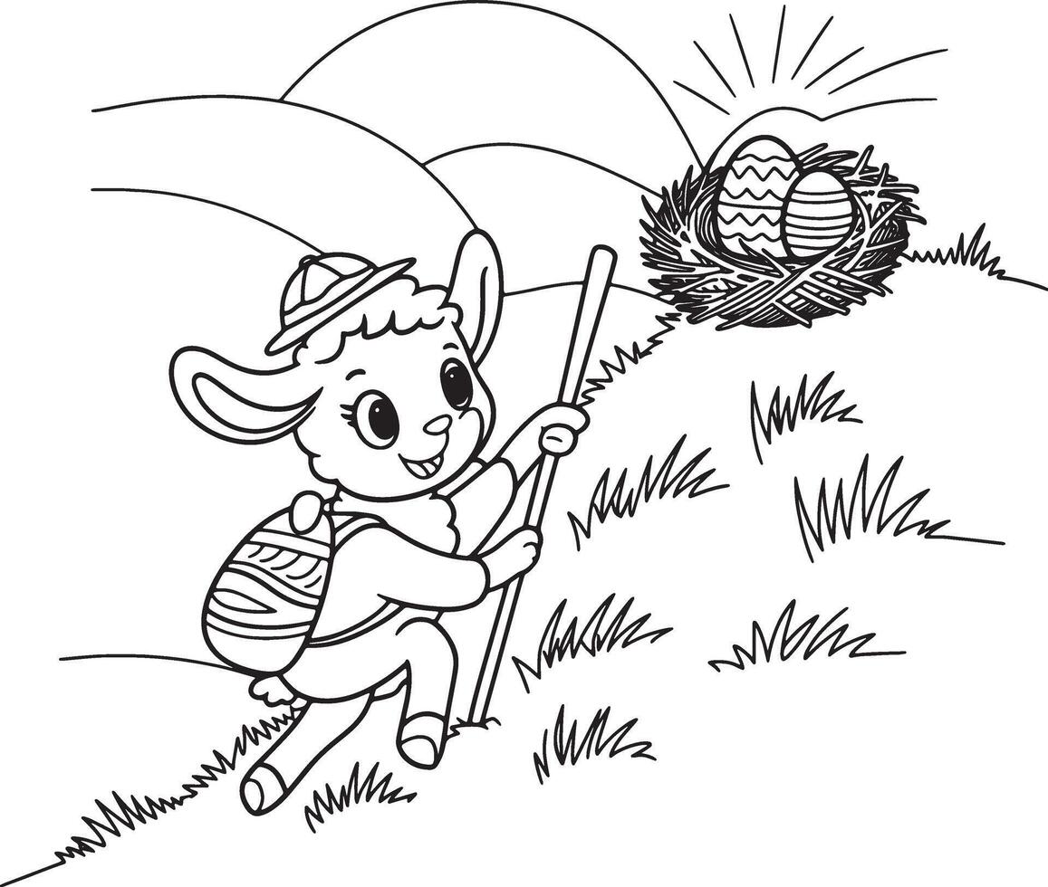 sheep is climbing on a mountain photos vector