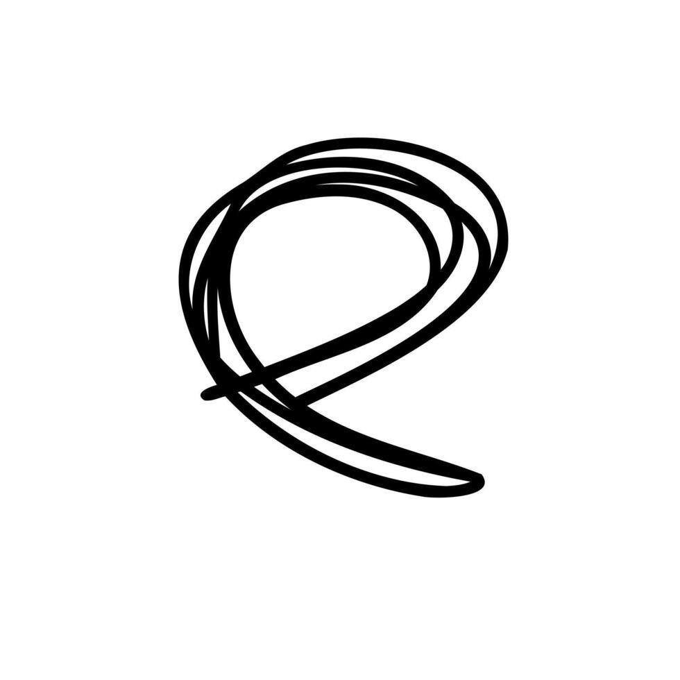 A black and white drawing of a letter g vector