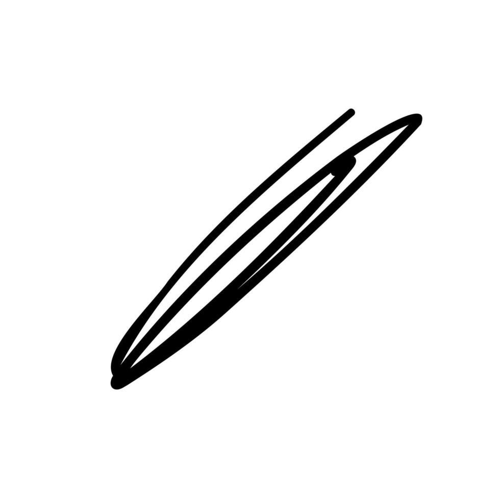 A black and white drawing of a pen vector