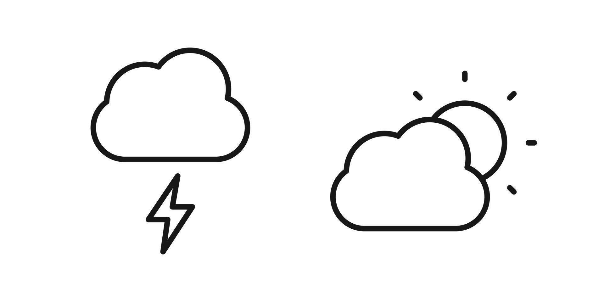 Weather forecast icon illustration vector