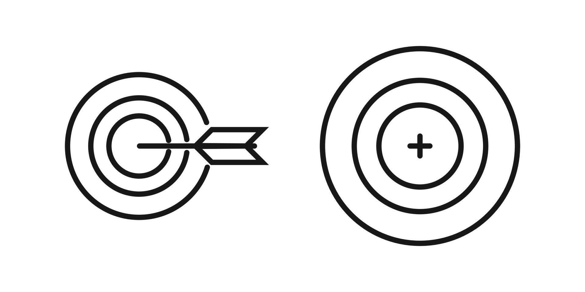 Arrow and target icon illustration vector
