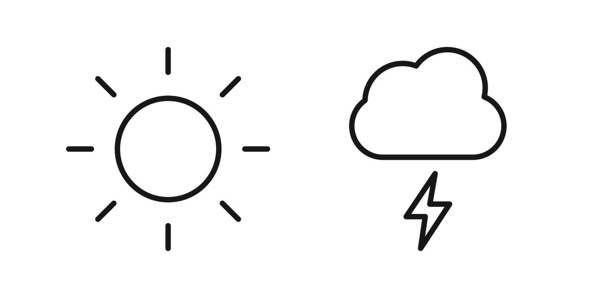 A black and white image of a cloud and sun vector