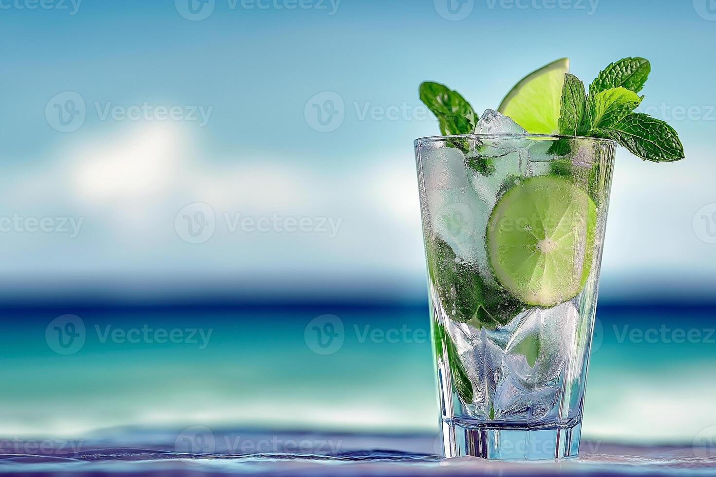 mojito cocktail on the beach photo