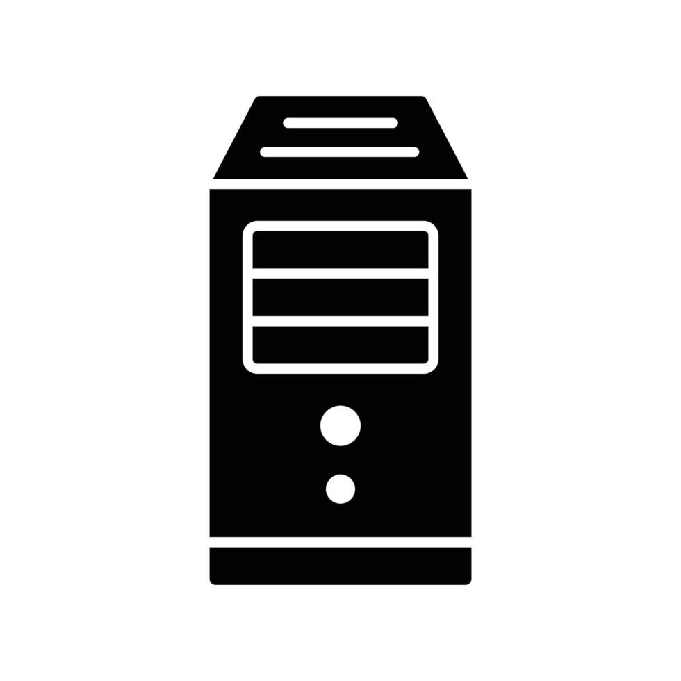 Office Desktop Computer Tower vector