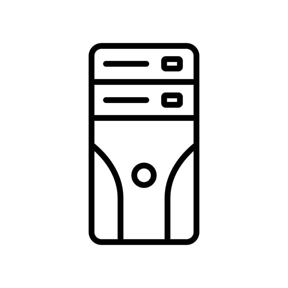PC Case with Cooling Fan Icon vector