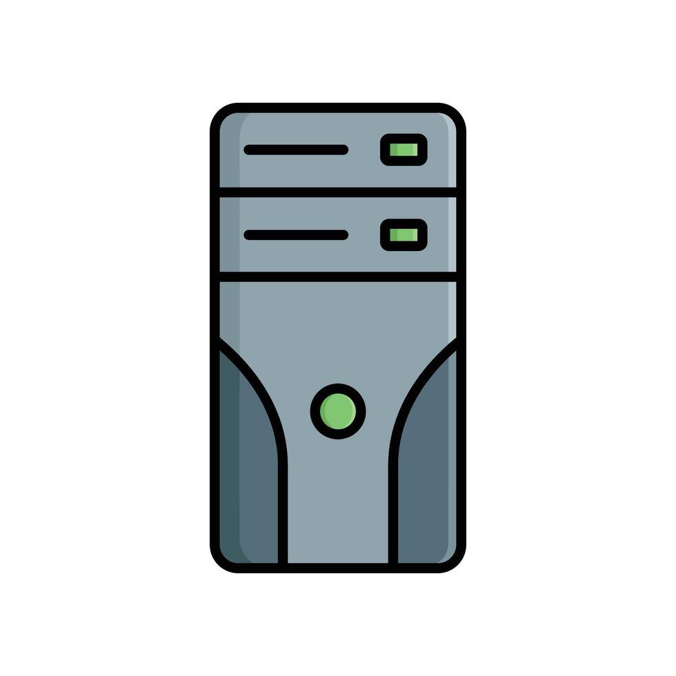 Server Rack and Computer Tower vector