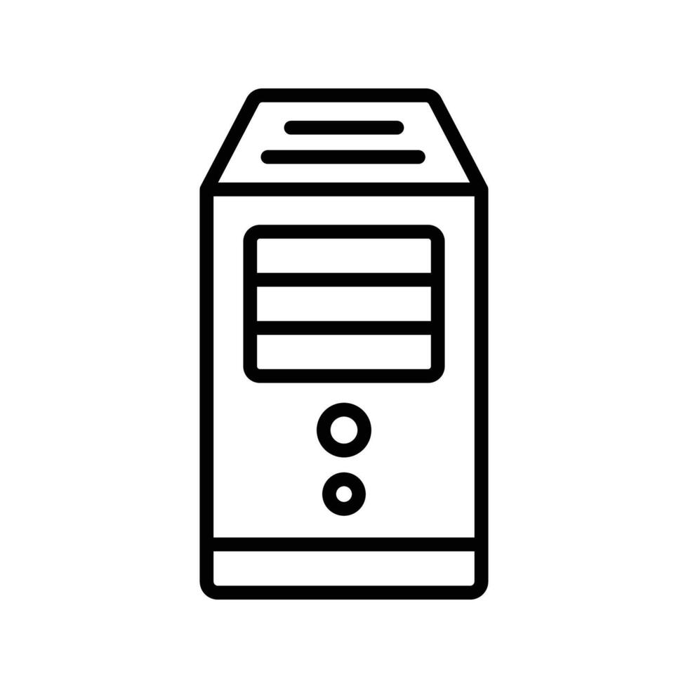 Computer Tower Line Art vector