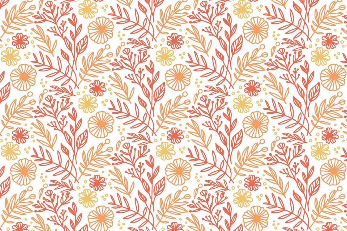 elegant single line floral design for bedsheet cover wrapping paper and textile applications vector