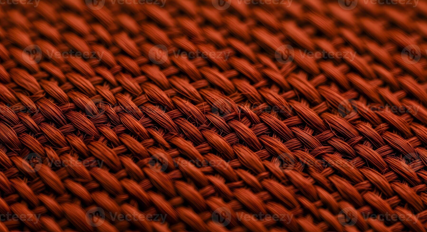 Close-up of Woven Fiber Texture in Warm Brown Tones photo