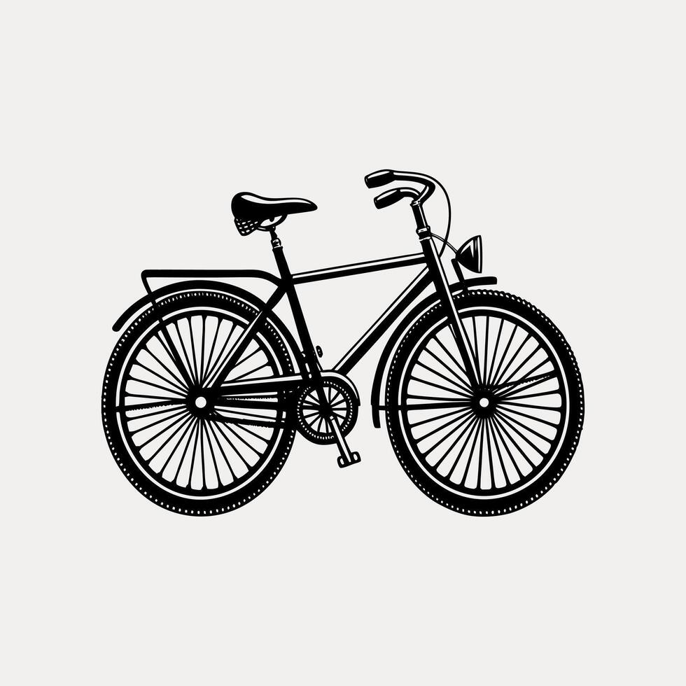 Bicycle illustration on White Background vector