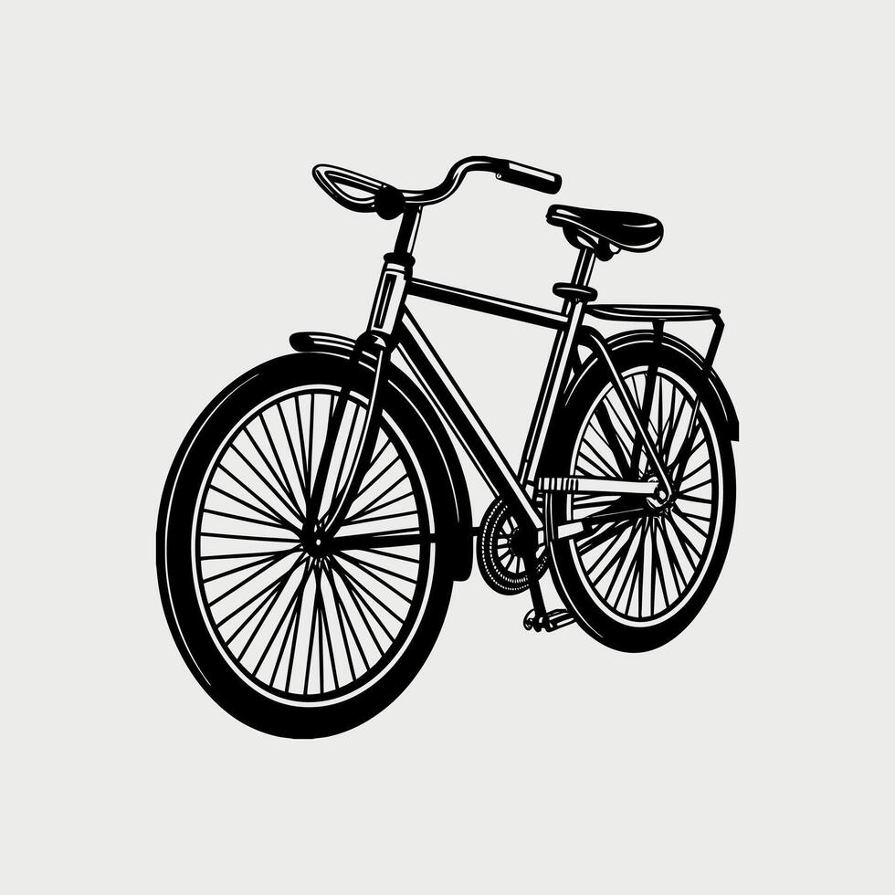 Bicycle White Background vector