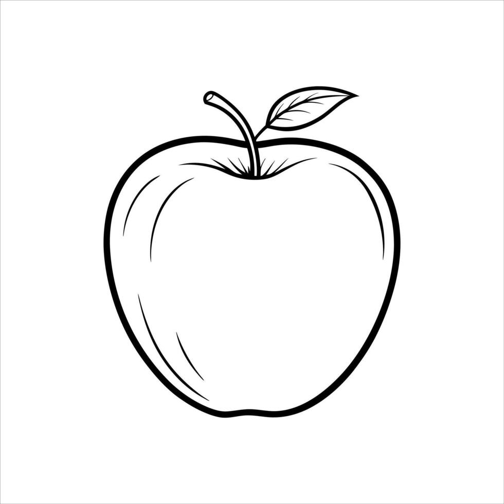 Apple Illustration on White Background High-Quality Digital Artwork vector