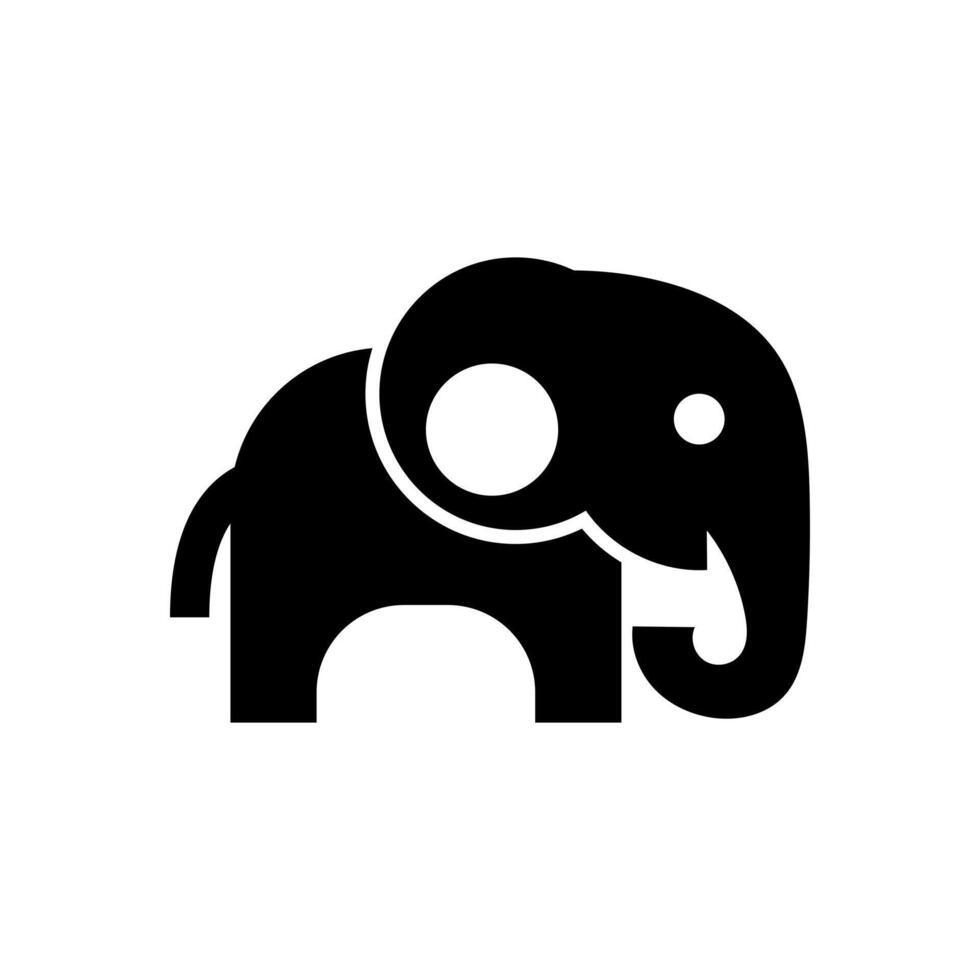 cute elephant icon symbol vector