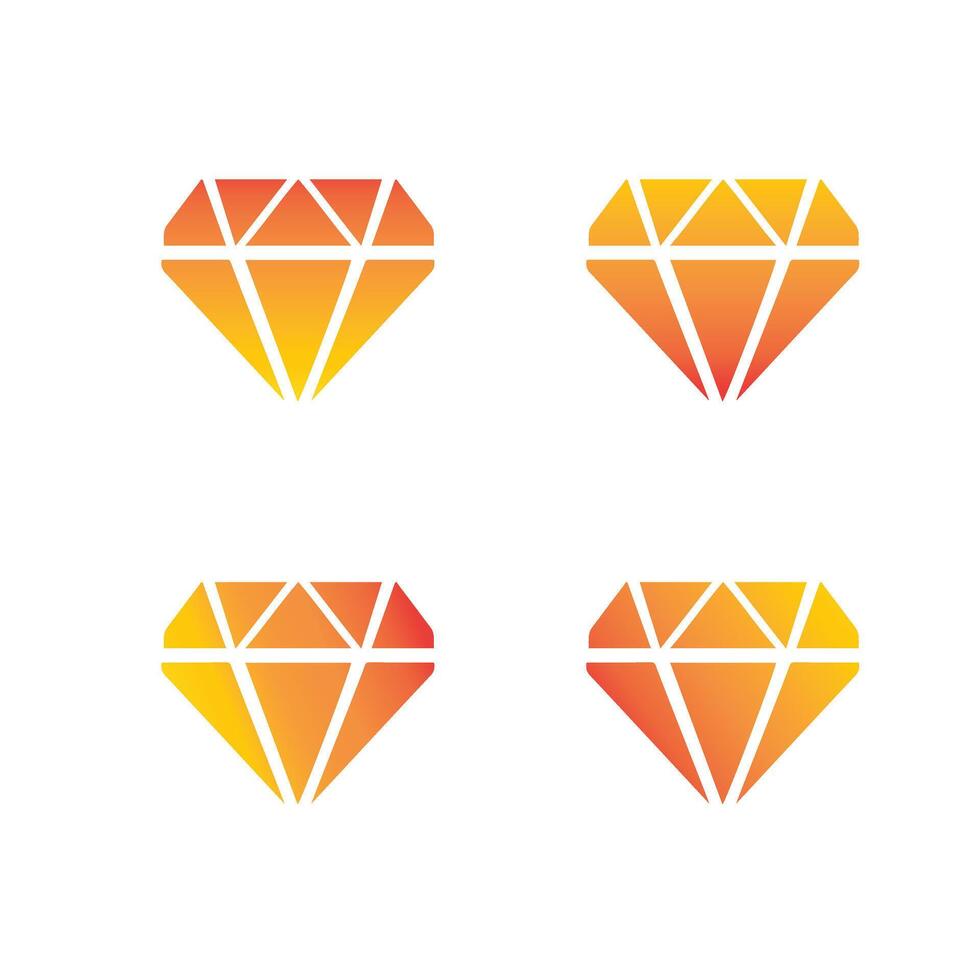 diamond set elements company logo vector